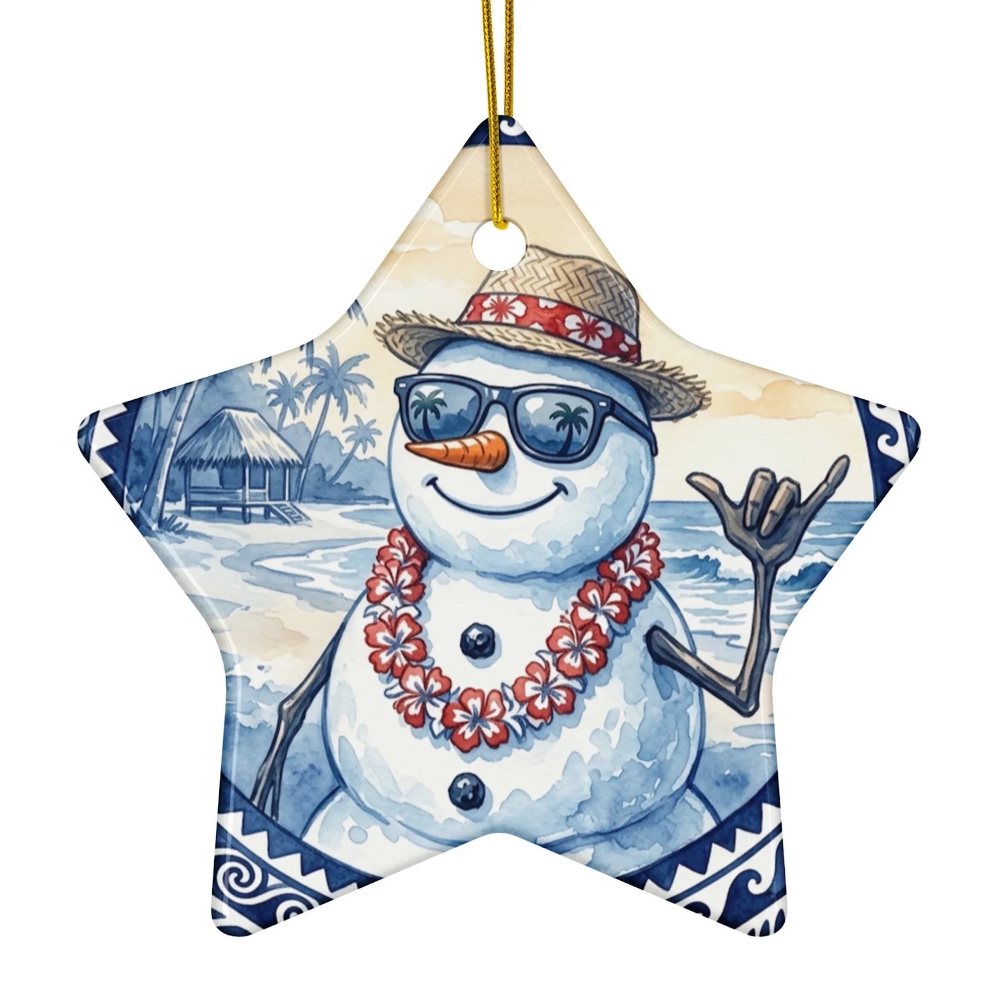 Christmas Ornament - Mahalo, Mr. Snowman