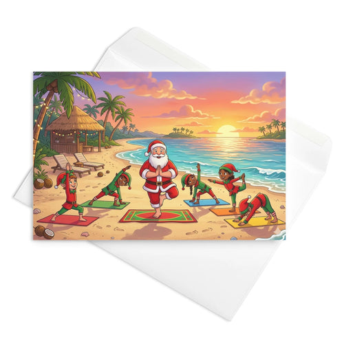 Christmas Card Yoga with Santa