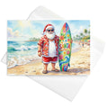 Christmas Card - Beach Santa Watercolor