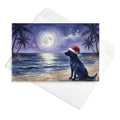 Christmas Card - Christmas Beach Dog in Contemplation