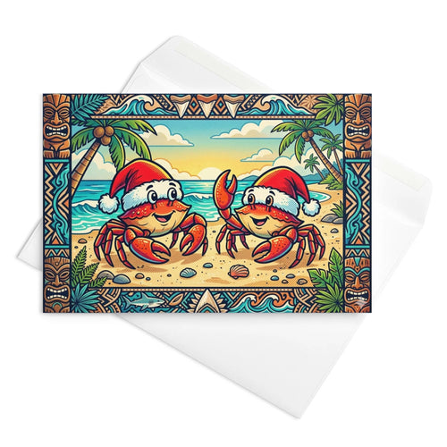 Christmas Card - Christmas Crabs at the Beach
