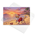 Christmas Card - Christmas Dog on the Beach