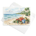 Christmas Card - Christmas Presents on a Tropical Beach