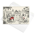 Christmas Card - Cool Beach Santa and Friends