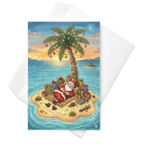 Christmas Card - Goodnight, Beach Santa