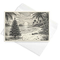Christmas Card - Lone Christmas Tree on a Tropical Beach