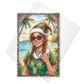 Christmas Card - Mahalo Girl Christmas Elf