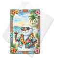 Christmas Card - Mahalo Says the Beach Snowman