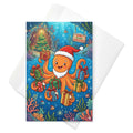 Christmas Card - Octopus with 8 Christmas Presents