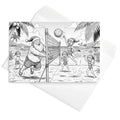 Christmas Card - Santa and Elves in Beach Volleyball Tournament