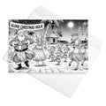 Christmas Card - Santa and Reindeer Do the Hula