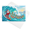 Christmas Card - Santa and Reindeer Surf