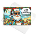 Christmas Card - Santa Really Loves Beach Christmas
