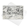 Christmas Card - Santa Spikes Beach Volleyball
