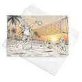 Christmas Card - Santas Beach Volleyball Spike