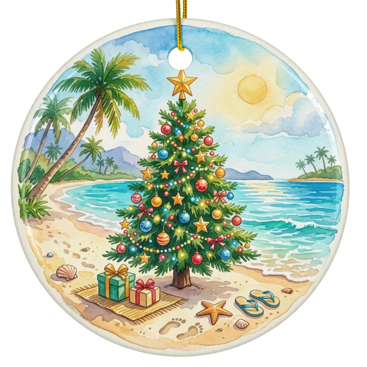 Christmas Ornament - Beach Christmas Tree