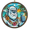 Christmas Ornament - Beach Yeti Thumbs Up