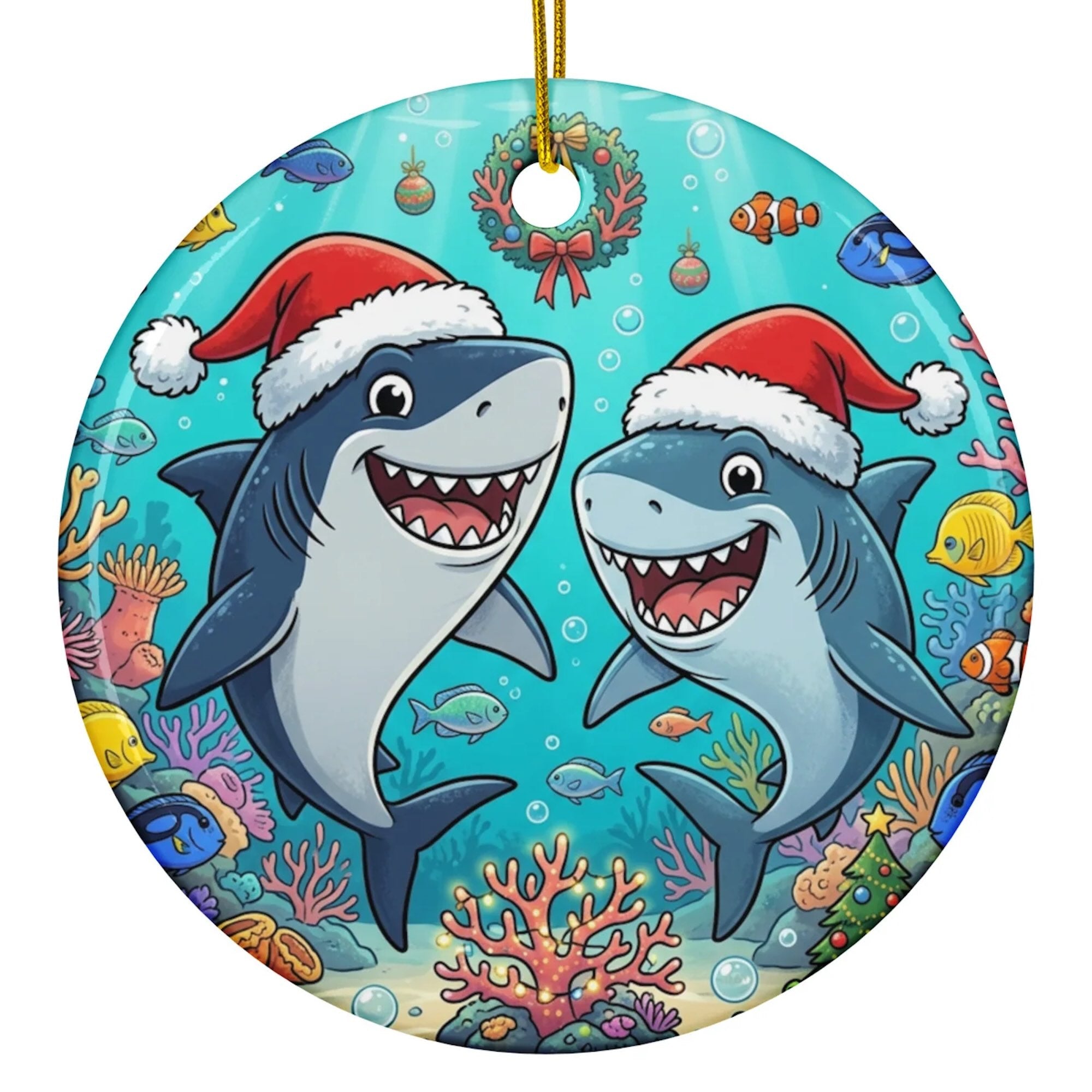 Christmas Ornament - Christmas Sharks