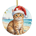 Christmas Ornament - Beach Christmas Kitten